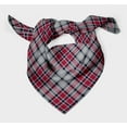 thumbnail image 3 of Bimba Pink Gingham Check Printed Pure Silk Scarf For Hair Neck Head Bandanas For Women 40 x 80 Inches, 3 of 6