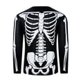 thumbnail image 4 of SJLDQY Halloween Mens Long Sleeve T-Shirts Novelty Skeleton Graphic Tees Hallowmas Streetwear Crewneck Tshirts for Men Casual Soft Tops, 4 of 5