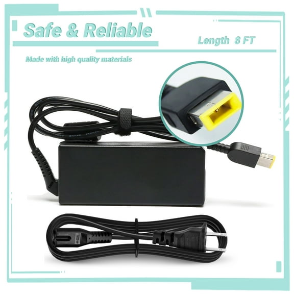 Yolmary 65W AC Adapter Laptop Charger Compatible for Lenovo Thinkpad L440 L450 L540 T540P E431 E440 E450 E455 E460 E465 E531 E540 E550 E555 E560 E565
