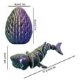 thumbnail image 3 of Xecvkr 3D Printed Shark Ornament Fish Tank Movable Joint Coffee Table Desktop Realistic Educational Collectible Home Gift 1 Piece with Egg, 3 of 5