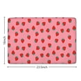 thumbnail image 5 of Red Strawberry Plants Fruit Pink Flannel Non Slip Door Rugs,Washable Door Mats Indoor,Decorative Door Mats,Dirt-Resistant and Absorbent Doormat for Entrance,Bedroom,Kitchen,Bathroom,23.5"x16", 5 of 5