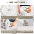 thumbnail image 5 of Yayeee Mini Table Lamp 10.8" Dimmable with Fabric Shade 3 Color Temperatures, Gray Cat Pattern, 5 of 7
