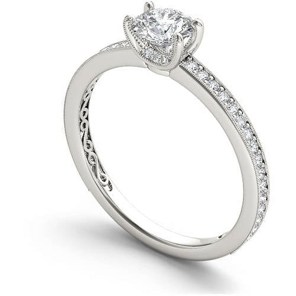 1 Carat T.W. Diamond Classic 14kt White Gold Engagement Ring