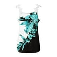 thumbnail image 6 of Womens Clothes Clearance under $5.00 Clothing Fashion Women's Casual Printed V-Neck Sleeveless Pullover Off Shoulder Lace Tops Blouse T-shirt, 6 of 6