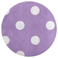 thumbnail image 3 of Light Purple And White Polka Dots Pattern Round Carpet Circle Rug Outdoor Patio Area Rug Washable Large Area Rugs Hallway Room Decor Fitness Mats, 3 of 8
