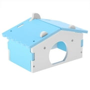 Mgaxyff Pet Hamster Rat House Natural Wood Gerbil Hedgehog Small Animal Toys Gift