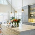 thumbnail image 4 of Uolfin Mid-Century Cylinder Kitchen Island Hanging Pendant Light 1-Light Brass Gold Modern Pendant Light with Clear Glass Shade, 4 of 4