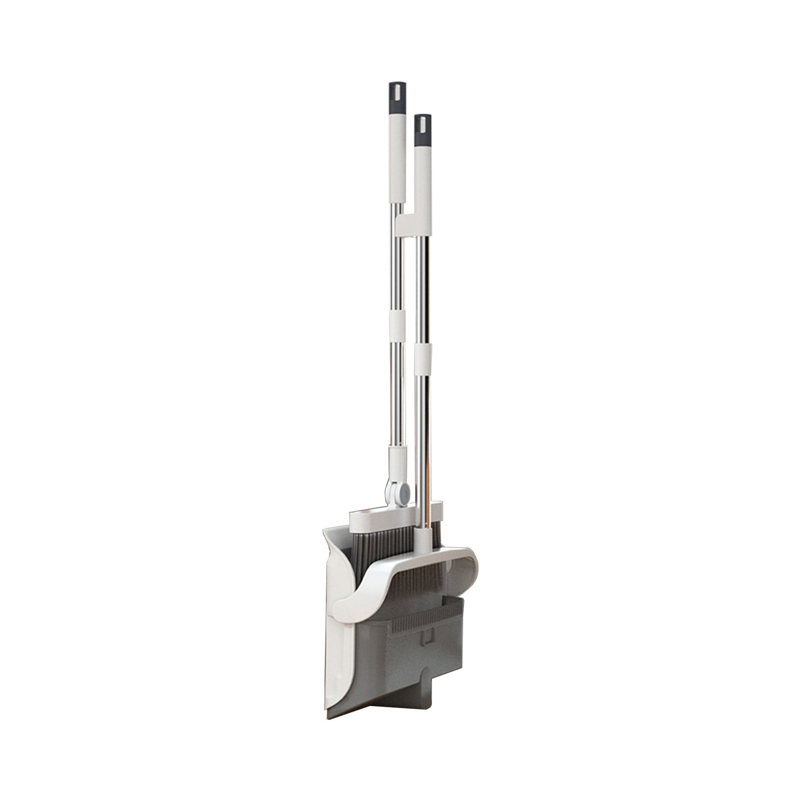 Broom and Dustpan Set Brooms and Dustpan Set Double-Layer Scraper Foldable Dustpan Non-Stick Hair Dustpan Sweeping Brooms 180-Degree Rotatable Brooms for Vertical Storage Pet Hair Broom