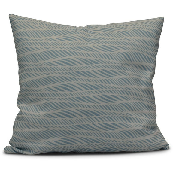 Simply Daisy Rolling Waves Geometric Print Outdoor Pillow
