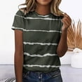 thumbnail image 2 of IROINNID Women's Casual Stripe Printed Round Neck Short Sleeve T-Shirt, 2 of 4