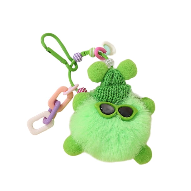Llavero de peluche Strade Fareast Limited ligero para decoración de bolsos Verde