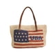 thumbnail image 1 of Bolso de Paja con La Bandera de Ee. Uu. – Bolso de Playa Tejido a Mano con Asas de Cuero, Bolso de Hombro Grande con Bolsillos Interiores para Mujer, Perfecto para Viajes de Verano, Compras y Uso Dia, 1 of 5