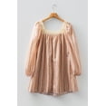thumbnail image 6 of Women's Khaki Floral Long Sleeve Mini Dress with Velvet Bow [ZhiHiMeRi] | XL, 6 of 11