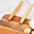 thumbnail image 2 of Batidor de Masa Batidora de Pan y Batidor de Huevos, Acero Inoxidable, Herramientas de Cocina para Hornear Licuadora para Hacer Pan Pastelería Pizza Paquete de 2, 2 of 5
