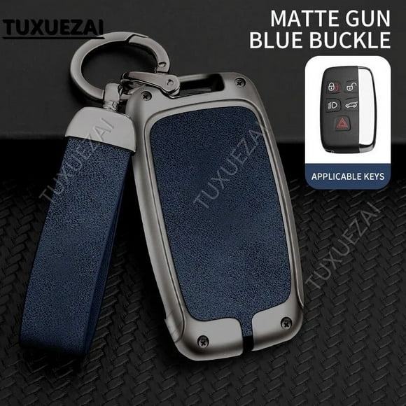 Zinc alloy+leather Car Key Cover Case Shell For Jaguar B buttons key case Case Velar Discovery 4 XJL XE XF XJ C-X16 Parts