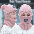 thumbnail image 5 of Domzle Winter Knit Beanie Hat with Neck Warmer,Thermal Face Cover for Cold Weather Warm for Outdoor Pink, 5 of 5