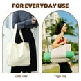 thumbnail image 4 of Bolsa de lona Xrkuu para yoga, color blanco roto, 45 x 35 x 15 cm, 4 of 9