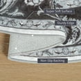 thumbnail image 4 of Jamfeel Round Rugs Vintage Print Low Pile Non-slip Circle Carpet Indoor Area Rug for Living Room Nursery, 5ft, Black and White, 4 of 7