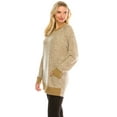 thumbnail image 4 of Haute Edition Women's Heather Contrast Slouchy Cozy Pocket Sweatshirt Tunic, 4 of 6