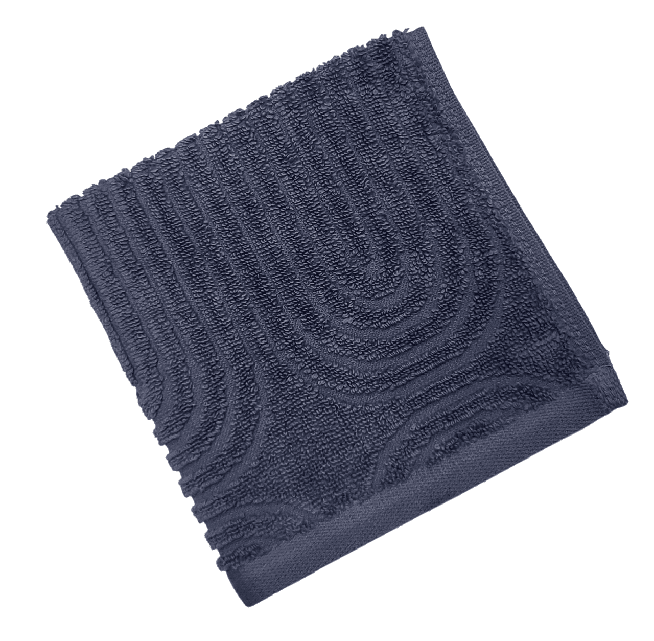 Beautiful by Drew Barrymore Textured Washcloth, Soft 100% Cotton, Smokey Blue