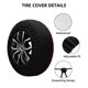 thumbnail image 2 of Fotbe Darkmagenta Funda de Llanta de Repuesto con Estampado, Engrosada, Ajuste Universal para Jeep, Remolque, RV, SUV, Camión-16 inch, 2 of 6
