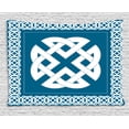 thumbnail image 1 of Celtic Tapestry, Everlasting Knot Motif Representing Four Elements Earth Fire Water and Air, Wall Hanging for Bedroom Living Room Dorm Decor, 60W X 40L Inches, Petrol Blue White, by Ambesonne, 1 of 2