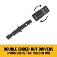 thumbnail image 3 of Destornillador de tuercas DEWALT de doble punta 1/4" + 5/16" DWADEND14516, 3 of 6