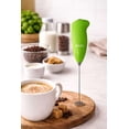 thumbnail image 2 of Battery Operated Handheld Electric Milk Frother, Stainless Steel Whisk Coffee Foam Maker and Drink Mixer for Latte, Cappuccino and Matcha (Green), 2 of 4