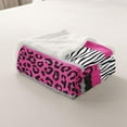 thumbnail image 4 of Zebra Stripes Sherpa Blanket Leopard Print Throw Blanket Kids Girls Pink Black White Zebra Leopard Fur Plush Blanket Ultra Soft Decor Wild Animal Skin Fuzzy Blanket for Sofa Bed Couch,Baby 30x40 Inch, 4 of 7
