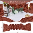 thumbnail image 4 of 4 Packs Terracotta Cheesecloth Table Runner - 36x120 Inches Boho Birthday Table Runners for Autumn Party Thanksgiving Table Decoration, 4 of 14
