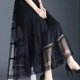 thumbnail image 3 of Falda de malla adelgazante de cintura alta de estilo coreano de moda para mujer primavera verano 2024 nueva llegada volante grande, 3 of 5