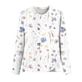 thumbnail image 4 of EQWLJWE Chemises à Manches Longues pour Femmes Mode Été Femme Décontractée Col Rond Imprimé Blouse T-Shirt Manches Longues Hauts Vêtements d'Automne pour Femmes, 4 of 4
