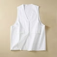thumbnail image 2 of ZyeKqe Cotton Linen Tank Tops for Women Button down Summer Vest Loose Fitted Sleeveless Shirts, 2 of 7