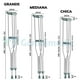 thumbnail image 5 of Muletas Axilares Ajustables 3 Tamaños Talla Grande GAMBIMEDIC Muleta Axilar, 5 of 8