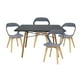 thumbnail image 1 of Set de Comedor Mesa Rectangular Mundo In Muebles Oslo Negro + 4 Sillas Moura Gris, 1 of 7