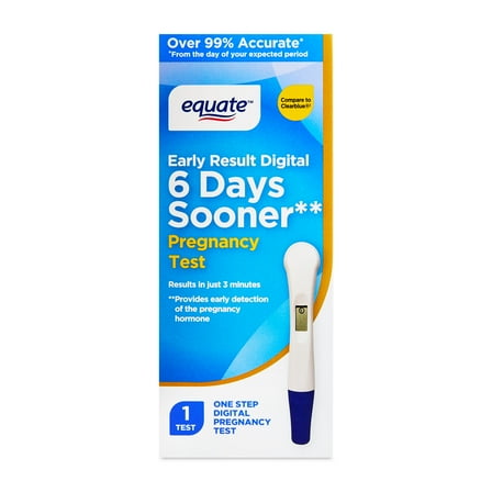 Equate Early Result Digital Pregnancy Test, 1 Count, Test 6 Days Sooner, Compare to Clearblue