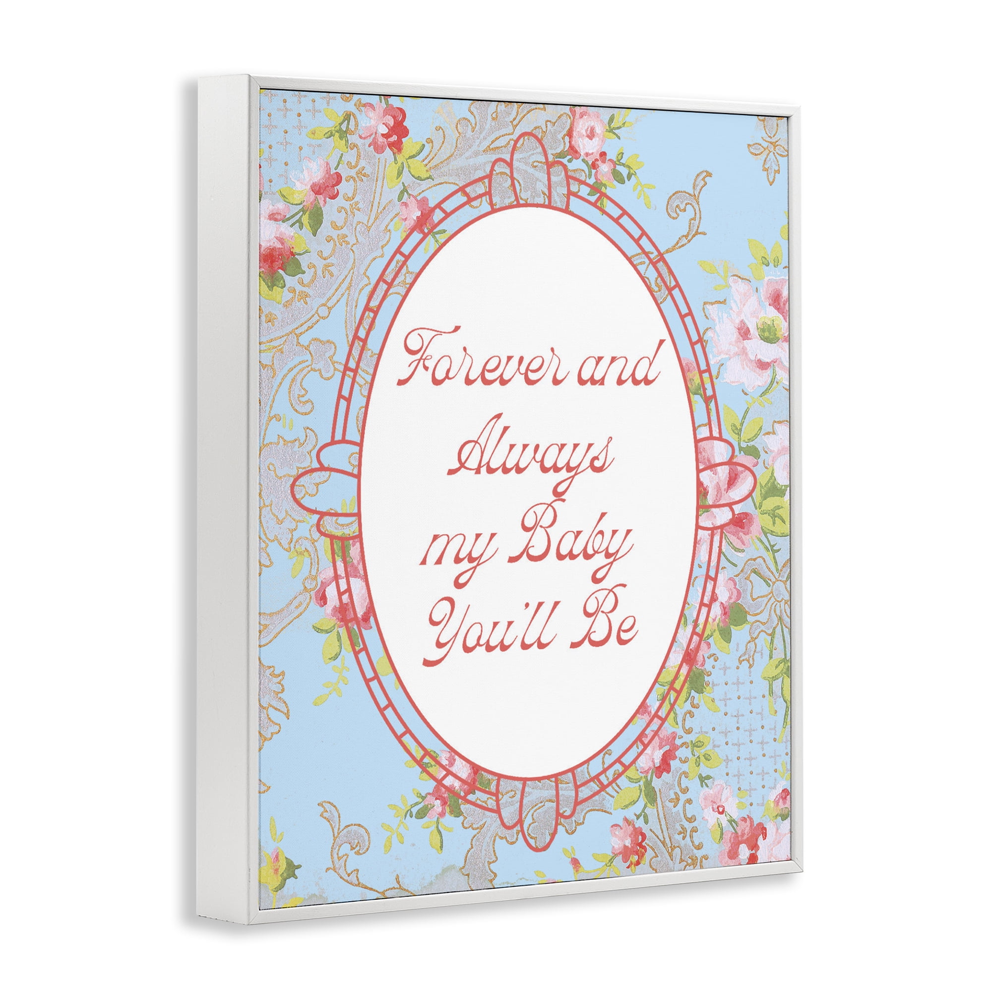 Stupell Industries Forever And Always My Baby White Framed Giclee Art, design by Lil' Rue