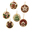 A#015, variant on 6 Pack Christmas Diamond Painting Ornaments Kit, Pearl Sticker Art DIY Craft Set for Kids Adults, No Glue Round Hanging Decorations for Tree Holiday Party Gift