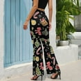 thumbnail image 3 of Womens Flare Bell Bottoms Pants, Christmas Tree Decoration High Waisted Flare Leggings for Women, Stretchy Wide Leg Yoga Pants, 3 of 5