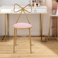 thumbnail image 3 of Modern Vanity Chair Stool, Dressing Table Desk Makeup Girl Chair w/Butterfly Bow Backrest, Side Table Seat for Girl Daughter Room Bedroom Living Room Home Commercial Salon Party Cafe, 3 of 24