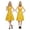 #30-Orange, variant on Halloween Costume Yellow Vintage Dress Women 1950s Retro Swing Dress Elegant Floral Print Cosplay Princess Dress Up Outfits for Theme Party
