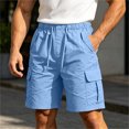 thumbnail image 4 of Zeliretfy Mens Shorts Cargo Shorts Classic Loose Casual Wear With Pockets And Denim Shorts Hip Hop Cropped Jeans Work Shorts with Cargo Pockets Authentics Classic Relaxed Fit Five Pocket Cargo Short, 4 of 8