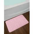 thumbnail image 2 of Floral Bath Mat, Continuing Botany Elements Garden-Themed Branches on a Plain Background, Plush Bathroom Decor Mat with Non Slip Backing, 29.5" X 17.5", Hot Pink and White, by Ambesonne, 2 of 2
