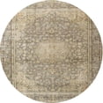 thumbnail image 1 of Ahgly Company Machine Washable Indoor Round Traditional Dark Almond Brown Area Rugs, 3' Round, 1 of 7
