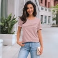 thumbnail image 6 of SUNBS Blouses for Women Short Sleeve Lace Tops Dressy Casual Tees, Sizes S-2XL, 6 of 7