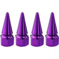 thumbnail image 2 of Spike Valve Caps Rim Cap Cover Tire Accessories Aluminum Fits Most Bikes Motorcycle Trucks Vehicle (4PCS Purple), 2 of 4