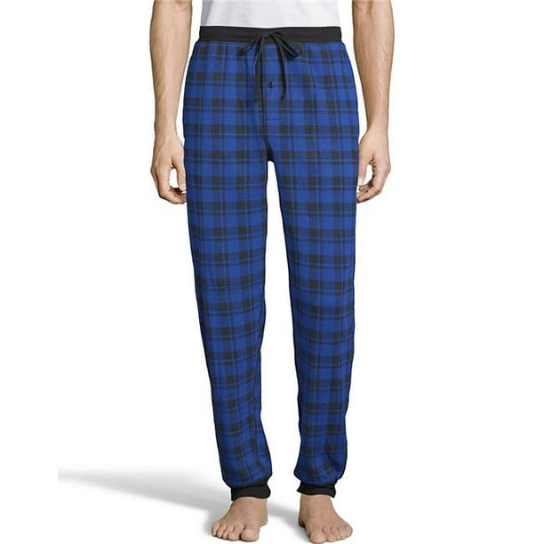Hanes - Hanes 884514017934 Mens Thermal Waffle Knit Jogger Pants, Blue Plaid - 5XL - Walmart.com