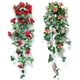 thumbnail image 2 of Flor falsa, flor de imitación, enredadera de flores violetas, enredadera de flores para colgar en la pared, cesta colgante de orquídeas, flores para sala de estar, balcón, decoración del hogar, pared, 2 of 5