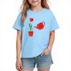 thumbnail image 1 of Blusas y camisas de manga corta con cuello redondo para niños y niñas, camisetas gráficas de manga corta, blusas con estampados bonitos para la temporada escolar., 1 of 8