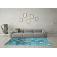 thumbnail image 3 of Ahgly Company Indoor Square Abstract Light Blue Modern Area Rugs, 5' Square, 3 of 4